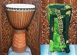 Honey Harvest Professional Djembe- 23-24 Tall x 13-14 Head- Includes FREE Drum Bag and FREE Surprise Percussion Gift