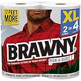 Brawny Paper Towels, White, 2XL Rolls