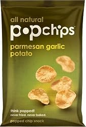 Popchips Parmesan Garlic Potato Chips, 3-Ounce Bags (Pack of 12)