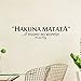 GUAngqi Hakuna Matata Wall Decal Sticker Art Decor