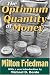 The Optimum Quantity of Money
