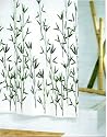 Rideau de douche ou de baignoire en PEVA 180 x 200 cm Motif Bambous