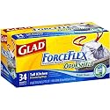 Glad ForceFlex Drawstring Odor Shield Tall Kitchen Trash Bags, 13 Gallon 34-Count (Pack of 5)
