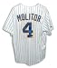 Paul Molitor Autographed/Hand Signed Milwaukee Brewers Throwback Pinstripe Majestic Jersey