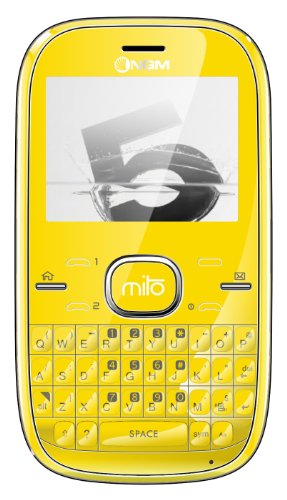 NGM Mito Quertyhandy (5 cm (2 Zoll) Display, Dual Sim, TriBand, WAP, MP3-Player, Bluetooth, FM-Radio, 3,3 Megapixel Kamera, MicroSD) gelb