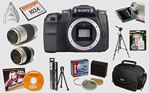 Sony Alpha DSLR-A100 10.2 MP Digital SLR Camera + 28-80mm / 100-300mm Lenses + 1GB Pro Accessory Kit