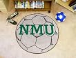 Northern Michigan Wildcats 29" Round Soccer Ball Floor Mat (Rug)
