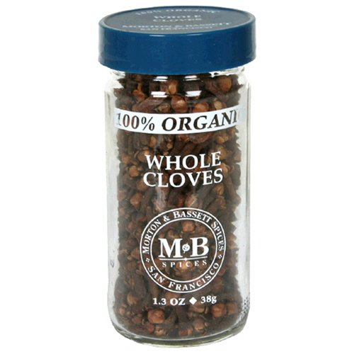 Morton & Bassett Organic Whole Cloves, 1.3-Ounce Jars (Pack of 3)