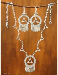 Silver jewelry set, Peace