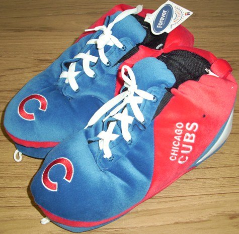 Chicago Cubs MLB Plush Sneaker Slippers