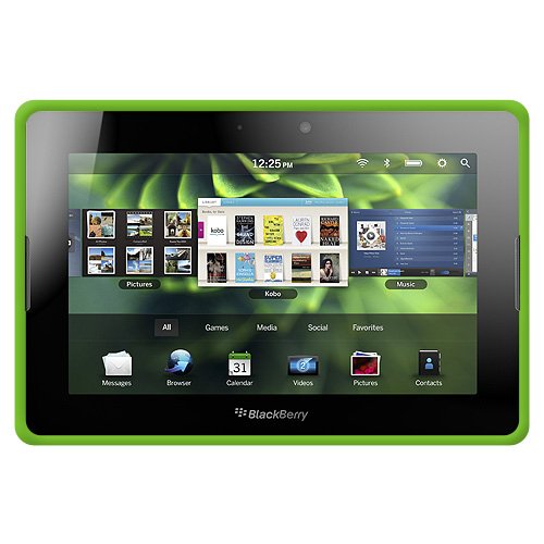 Amzer AMZ90846 Silicone Skin Jelly Case for BlackBerry PlayBook  – 1 Pack – Case – Frustration-Free Packaging – Green