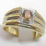14K Champagne Diamond Man's Ring