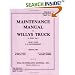 Maintenance Manual, Willys MB: TM 10-1513