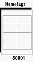 8-UP White Nametags, 8-up, 2000 Count