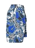Boys Swim Trunks with pockets. Grey/Purple Floral Sizes SM-XL