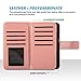 ULAK S6 Case, Galaxy S6 Case,Samsung Galaxy S6 Wallet Case, luxury Fashion Pu Leather Case Magnet Wallet Credit Card Holder Flip Cover Case Built-in 9 Card Slots Case for Samsung Galaxy S6, Coral Pink