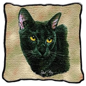 Bombay Cat Woven Lap Square (Throw Blanket)