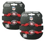 San Francisco 49ers - NFL Red Stretch Bracelets / Hair Ties (2-Pack)