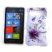 HTC HD7 (T-Mobile) Snap On Protector Hard Case "Artistic Purple Flowers" Design