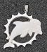 Miami Dolphins Giant 1 5/8" W x 1 5/8" H "Dolphins Logo" Pendant - 14KT Gold Jewelry