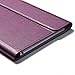 Masione iPad Mini 1 2 3 Slim Case 360 Rotating Folio Stand Protective Leather Smart Shockproof Kids Proof Cover Case Skin for Apple iPad Mini 3/2/1 with Sleep/Wake Feature (Purple/Light Grey)