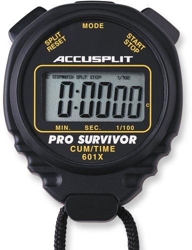 ACCUSPLIT Pro Survivor - A601X Stopwatch, Cum Split, Clock, Extra Large Display