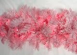 9' x 10 Pre-Lit Pretty In Pink Artificial Christmas Garland - Pink Lights