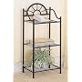 Black Wrought Iron Garden Plant/Phone Stand Corner Table