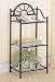Kitchen & Housewares : Black Wrought Iron Garden Plant/Phone Stand Corner Table