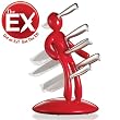 The Ex 5 Pieces Voodoo Knife Set with Unique Red Holder Designed By Raffaele Iannello