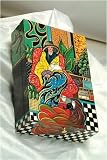 Woman with Cats Art Treasure Box-1004-NF59