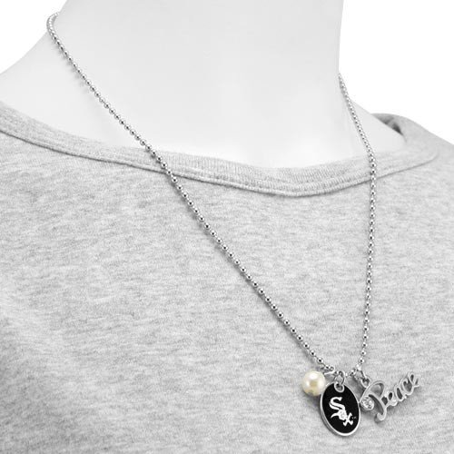 Touch by Alyssa Milano Chicago White Sox Peace & Pearl with Team Logo Pendant Necklace