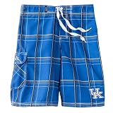 Kentucky Wildcats Mens Boardshort in Plaid Pattern - Slugger