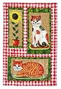 Gingham Cat Irish Linen Tea Towel