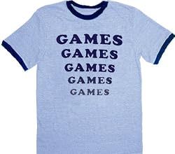 Amusement Park Games Games Games Light Blue T-shirt Tee