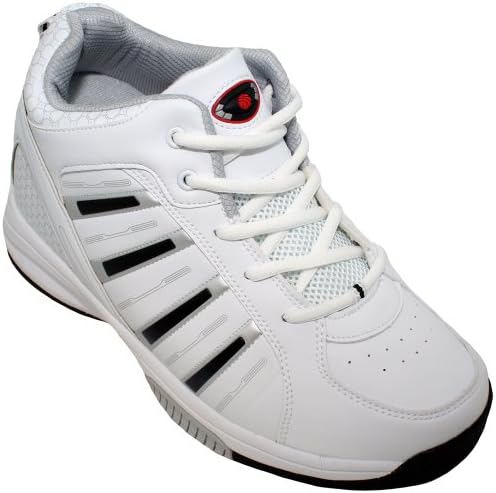 CALDEN - K33291 - 3.8 Inches Taller - Height Increasing Elevator Shoes (White Lace up Tennis Shoes)