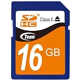 TEAM SDHCカード 16GB Class6 動作電圧2.7V~3.6V 質量2g TG016G0SD26Aの画像