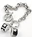 Gorgeous Tutti Frutti 3d Coffee/Tea Themed Chunky Charm Bracelet Silver Tone with Mug...