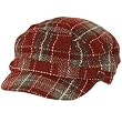 Light Wool Plaid Cadet Military GI Cap Hat Multi-Wine