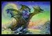 Josephine Wall (Dragon Ship) Gold Wood-Mounted Art Poster Print - 24