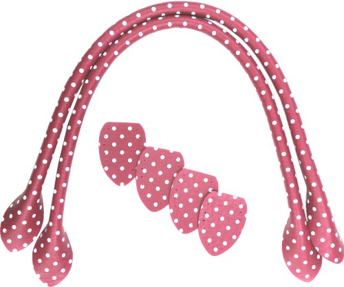 Bag Handles Polka Dot 16in Pink 1pair