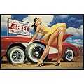 Sexy Poster YELLOW ROSE - 91x61 - Bild Car Pin Up Girl Erotik Neu Top