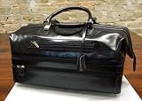 Black Calfskin Leather Luggage.