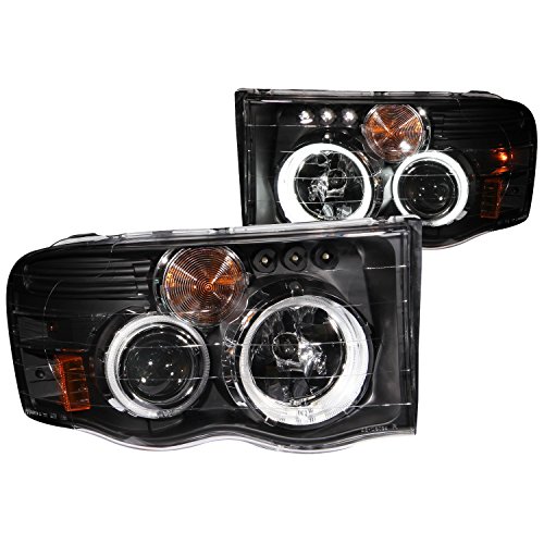 AnzoUSA 111166 Projector with Halo CCFL Black Headlight - (Sold in Pairs)