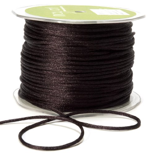 May Arts Ribbon, Black Satin String
