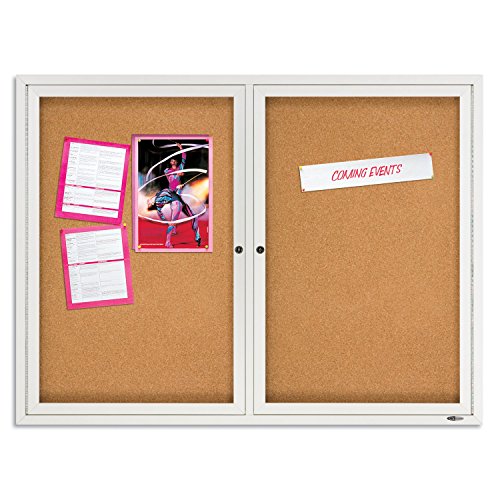 Quartet Outdoor Cork Bulletin Board, Enclosed, 4 x 3 Feet, Aluminum