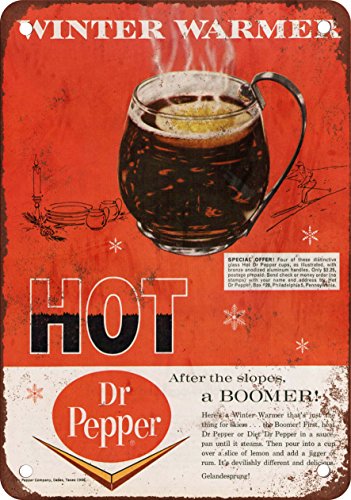 1966 Hot Dr. Pepper and Rum Vintage Look Reproduction Metal Sign