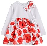 (コ-ランド) Co-land 発表会 フォーマル キッズドレス 長袖 結婚式 子供ワンピース 女の子 女児 花柄 蝶結び ガールズ ベビー 演奏会 白 130