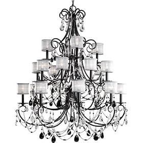 Progress Lighting Midnight Waltz Ceiling Chandelier P4618-131 Black Lacquer by Progress Lighting