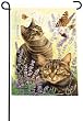 Two Gray Tabbies Tabby Cat Kitten Garden Flag Banner